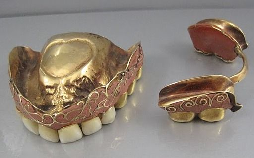 antique false teeth or denture